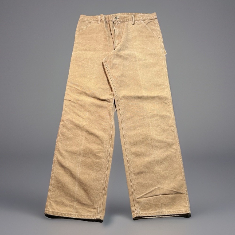 VTG Y2K Carhartt Carpenter Loose Fit Washed Duck Dungaree Work Pants Mens 39x32